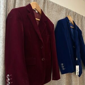 Kids Burgundy and Navy Blazers
